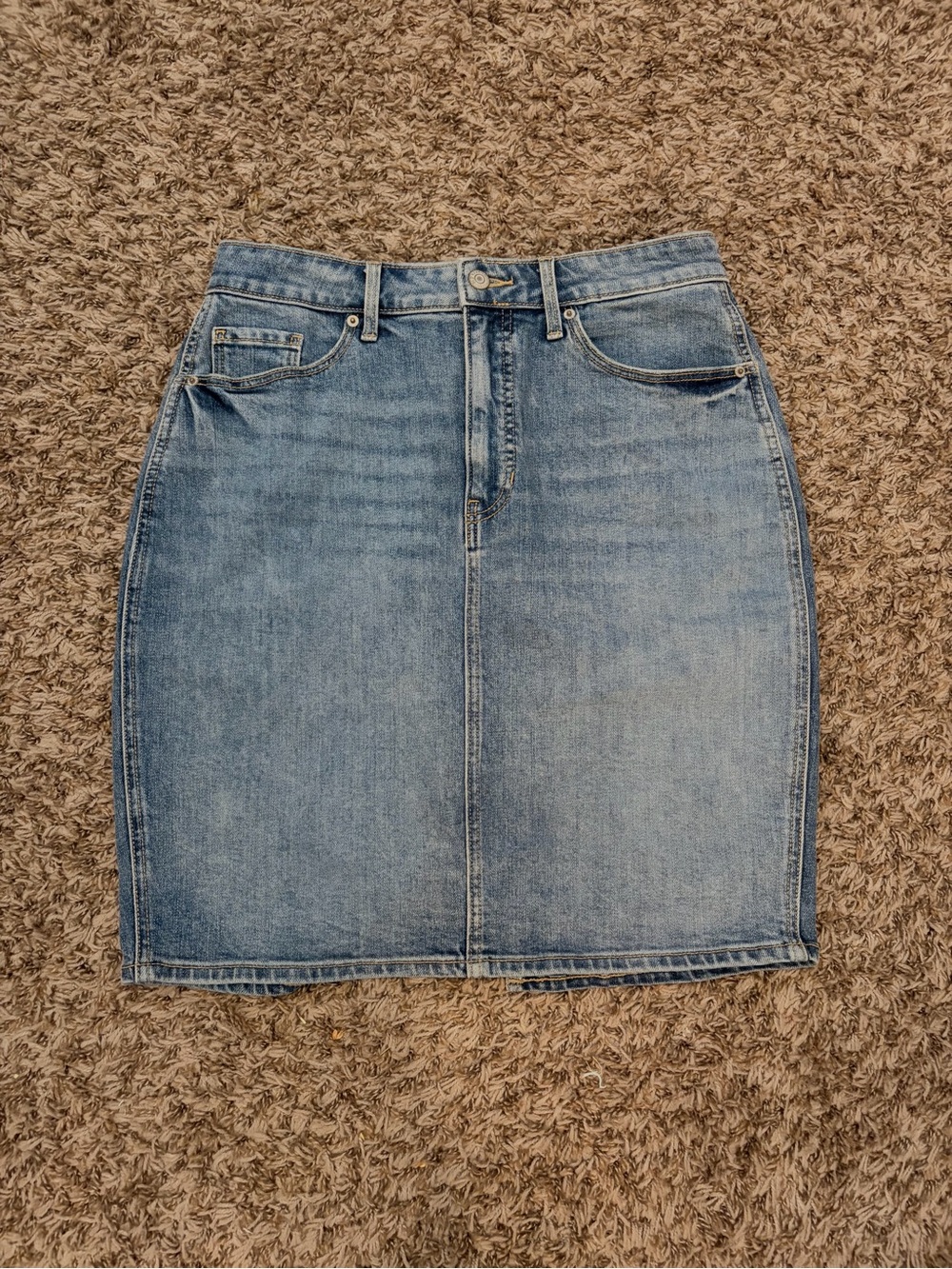 Old Navy Light Blue Denim Pencil Skirt
